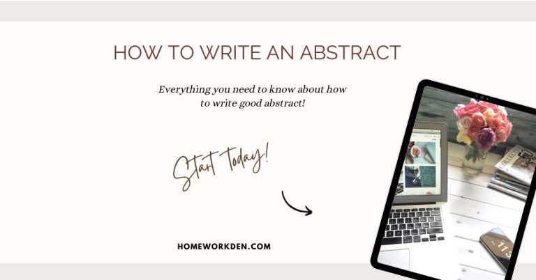 how to write an abstract