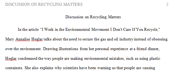 I Work in the Environmental Movement