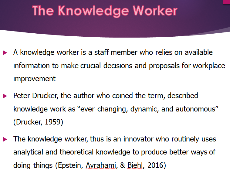 the role of a nurse leader as a knowledge worker