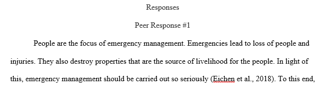 each phase of emergency management