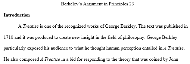 Berkeleys argument in Principles 23