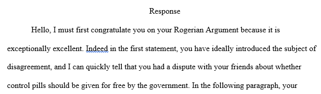 steps of Rogerian argument