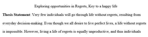 what causes regrets and what mindset