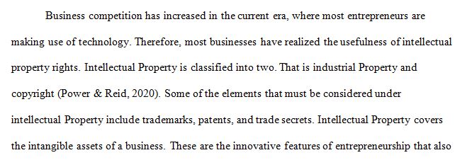 Analyze the impact of intellectual property on business functions