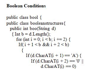Boolean conditions