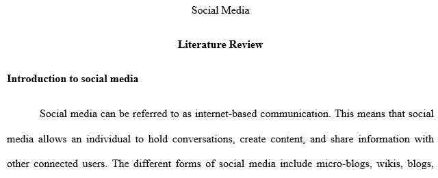 Please write about 6 pages about social media.