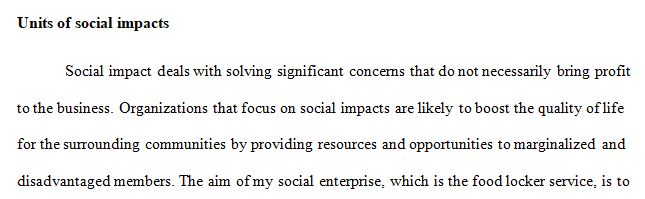 unit(s) of social impact to measure social impact