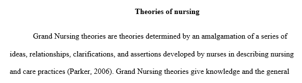 Define and/or describe grand, middle range, and micro-range nursing theory.
