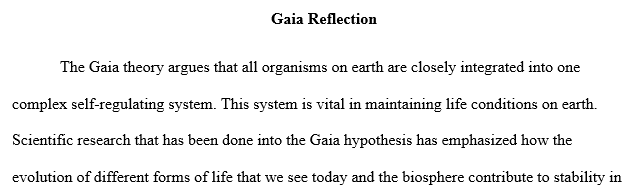 Gaia hypothesis