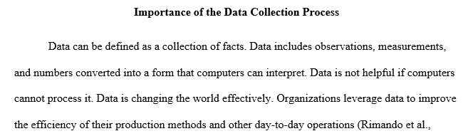 Importance of the Data Collection Process