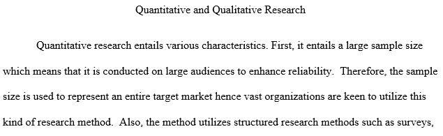 Quantitative and Qualitative Research