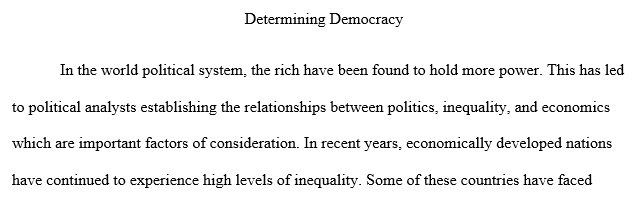 Does democracy require equality of income or wealth?