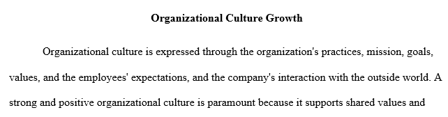 growth culture at an organization.