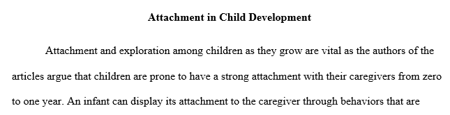 interventions that can be used to help children develop a secure attachment