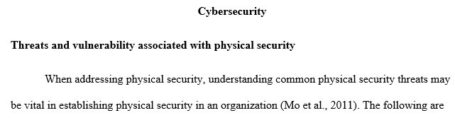 vulnerabilities associated to physical security