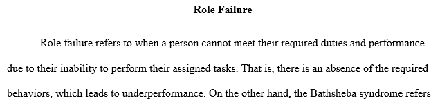 role failure