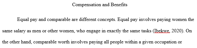 difference between equal pay and comparable worth