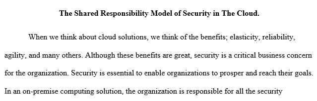 shared security responsibility model