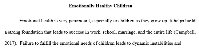 Emotionally Healthy Children