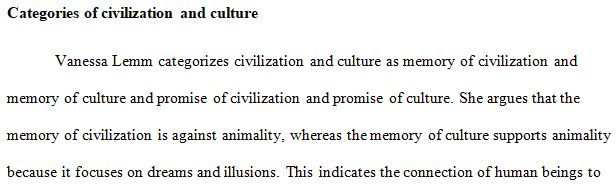 categories of 'civilization' and 'culture'