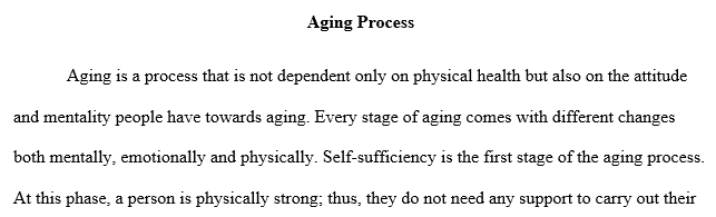 process of aging