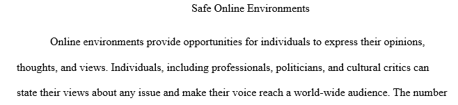 providing a safe online environment