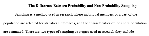 differences between probability and nonprobability sampling strategies