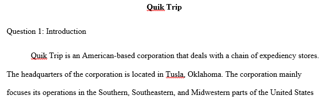 evaluate QuickTrip's operations strategy