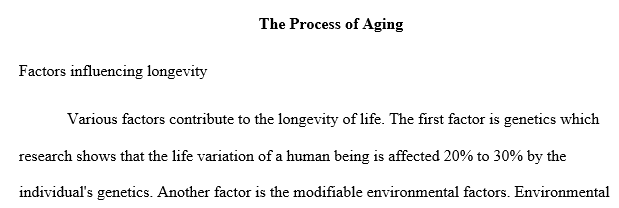 What is primary aging?