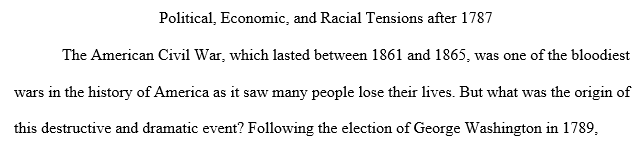 economic, and racial tensions in the United States
