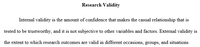 threats to internal and external validity