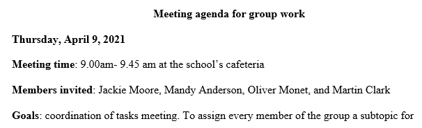 creating a meeting agenda