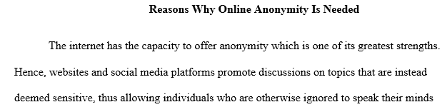 anonymous means of accessing the internet