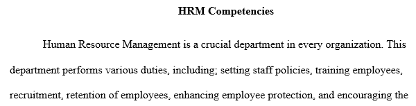 HRM competencies
