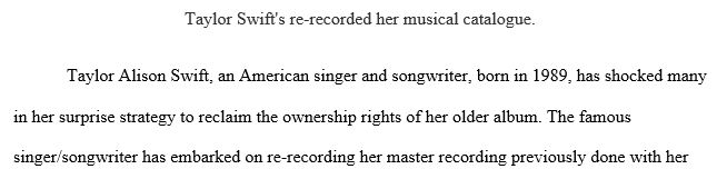 Taylor Swift re-recorded her musical catalog.
