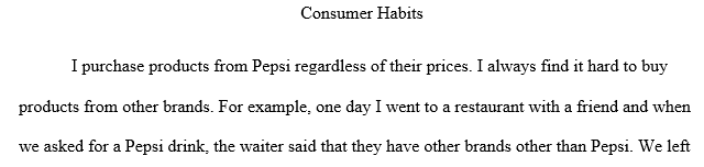 consumer habits