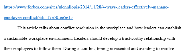 What resource could you use for a conflict