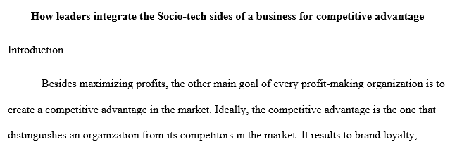 socio-tech sides of a business