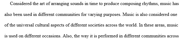 research paper about a musical culture NOT covered in this course.
