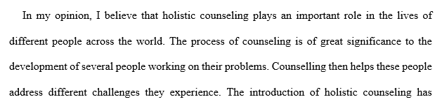 holistic approach to counseling