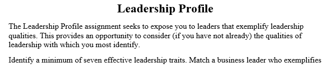 identify leaders that exemplify effective leadership