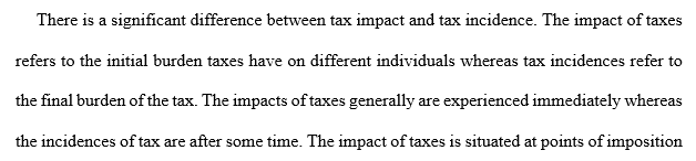 difference between tax impact and tax incidence