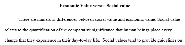 difference between economic value and social value