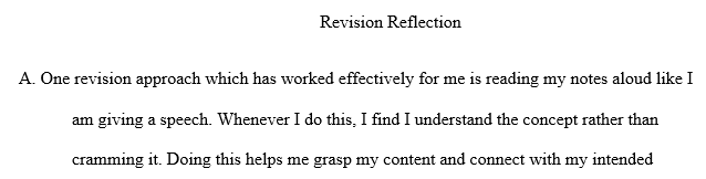 experiences with revision in the past