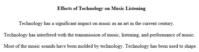 How technology will effect the way we listen to music.