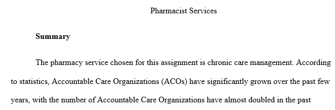 proposal for developing pharmacy services