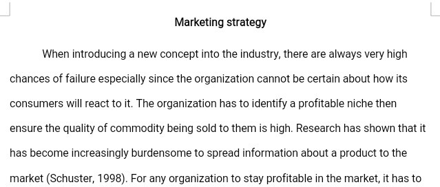 Marketing Strategies on a company