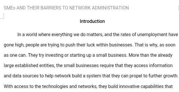 Barriers to Network Administration in Small Businesses  Provide 15 references from year 2017 and above