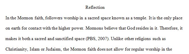 Describe the religious space of the tradition you focused on