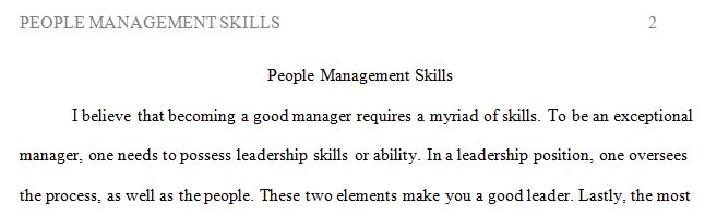 What do you think are the key skills of an effective manager?